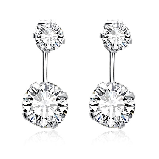 Duo Swarovski Elements Drop Earrings in Silvertone, Earring, Riakoob Jewelry, Riakoob Jewelry  jewelryjewelry deals, swarovski crystal jewelry, groupon jewelry,, jewelry for mom, 