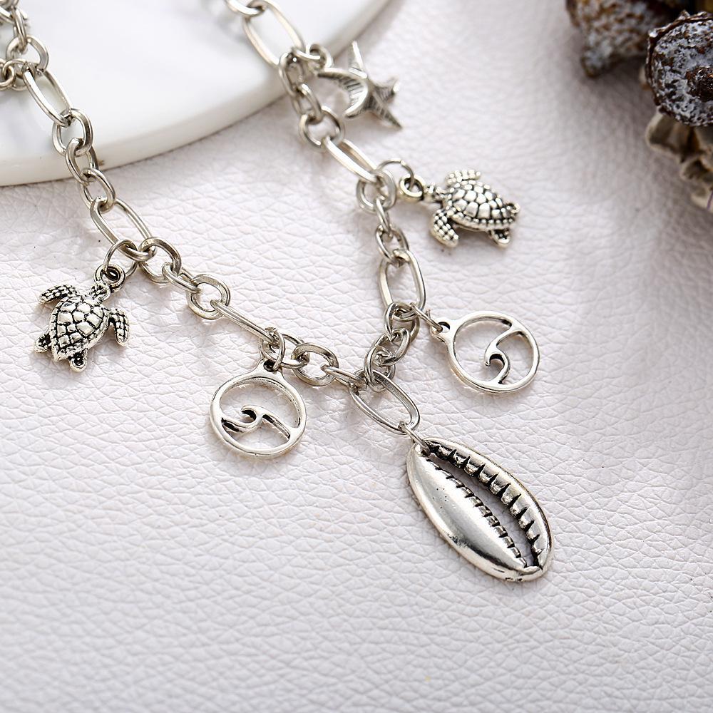 Charm Bracelet of the Sea  Silvertone Bracelet ITALY Design