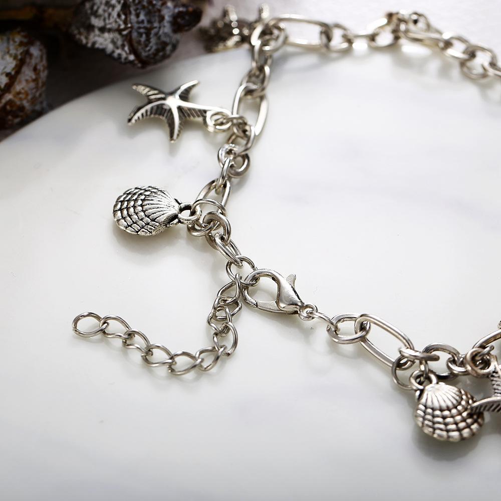 Charm Bracelet of the Sea  Silvertone Bracelet ITALY Design