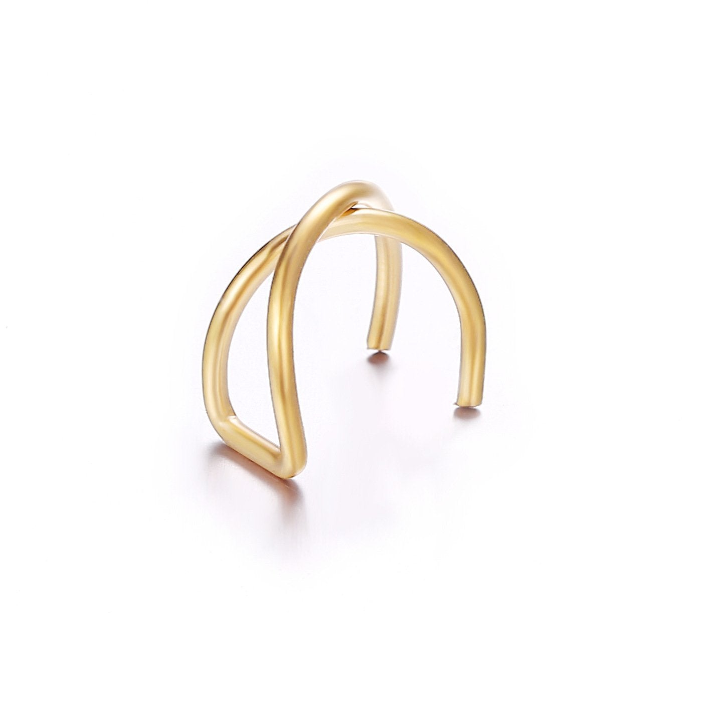 2 Piece Ear Cuff Goldtone Earring in Goldtone ITALY Design