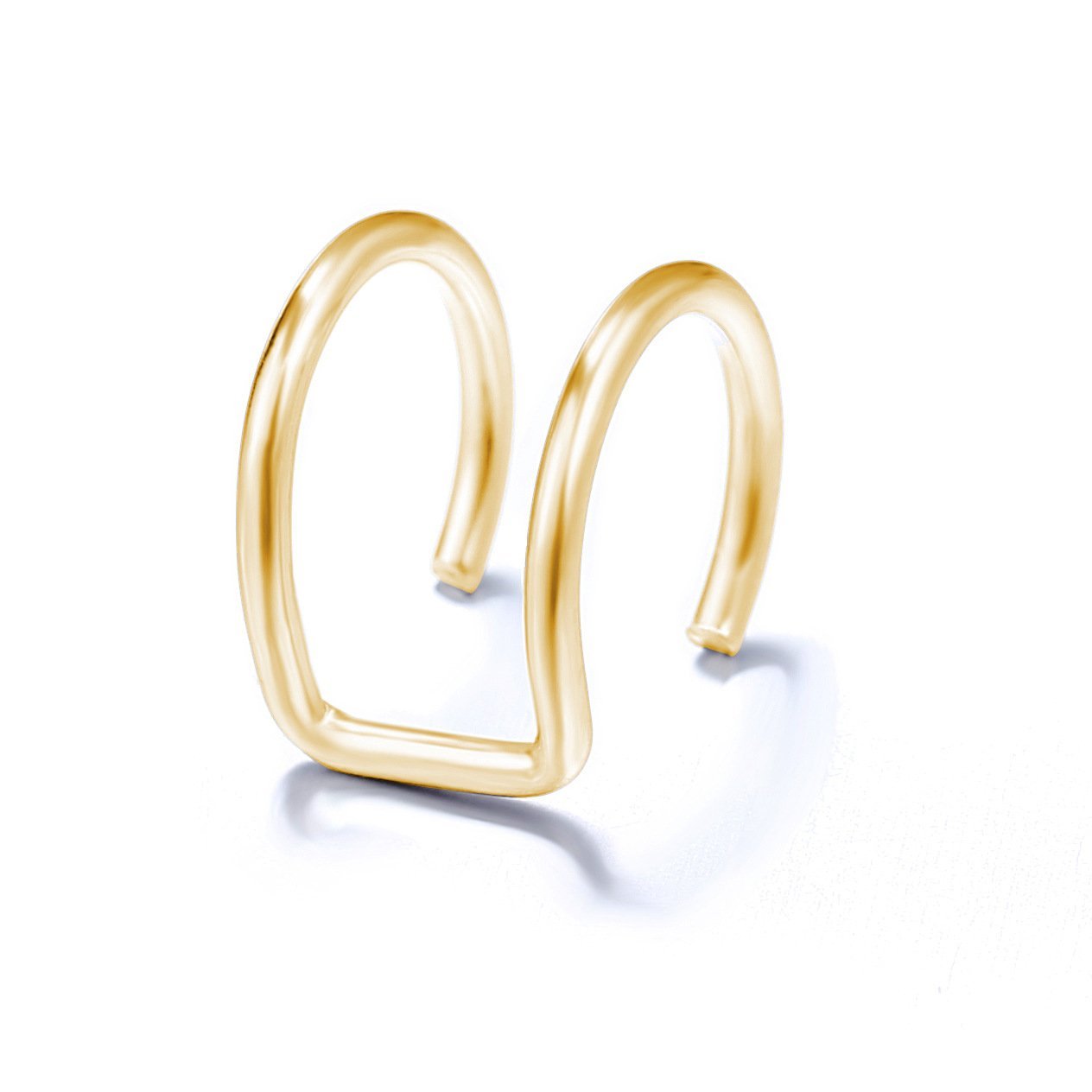 2 Piece Ear Cuff Goldtone Earring in Goldtone ITALY Design