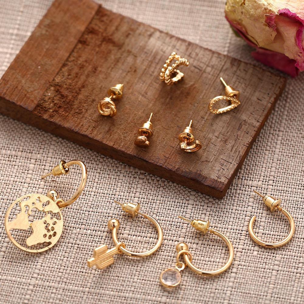 9 Piece Earring Set Goldtone Earring in Goldtone ITALY Design