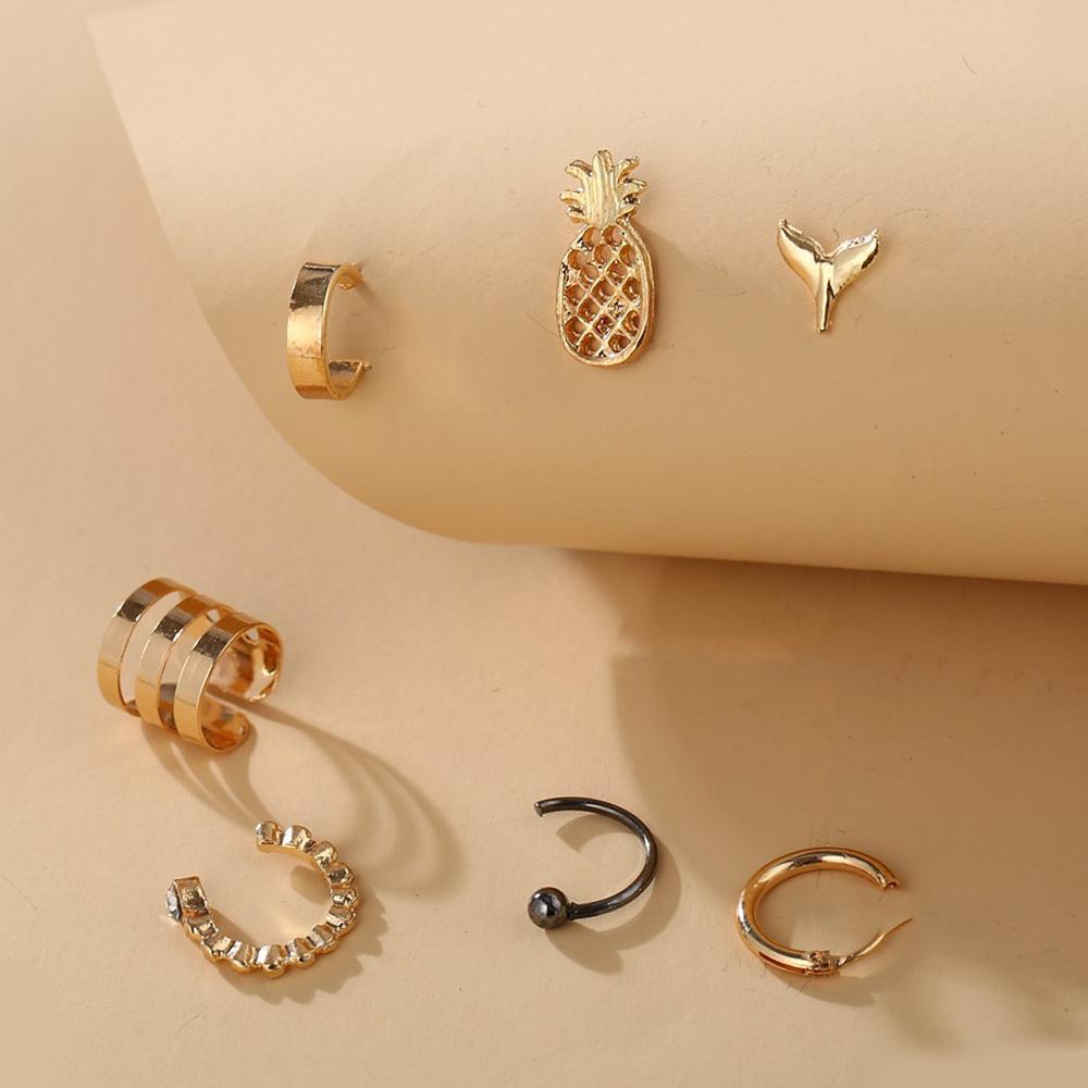 7 Piece Earring Set Goldtone Earring in Goldtone ITALY Design