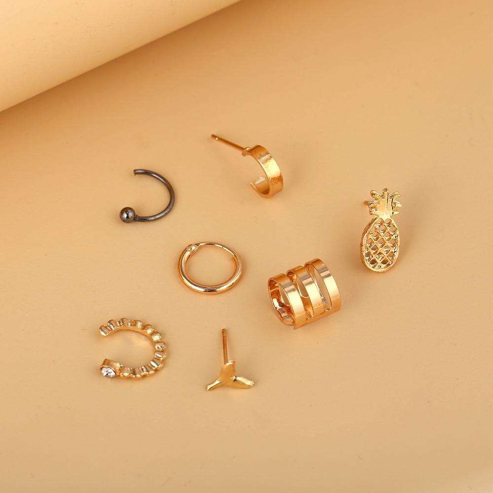 7 Piece Earring Set Goldtone Earring in Goldtone ITALY Design