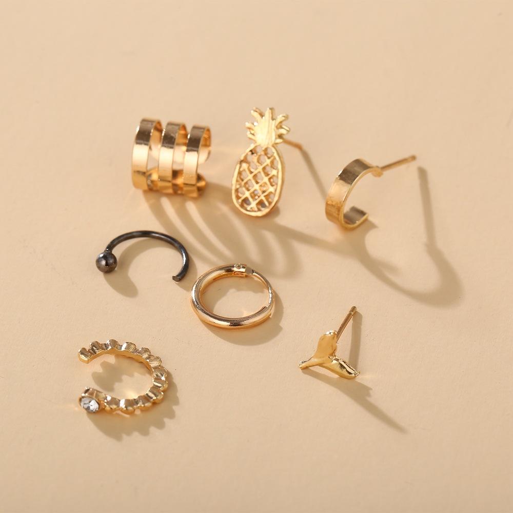 7 Piece Earring Set Goldtone Earring in Goldtone ITALY Design