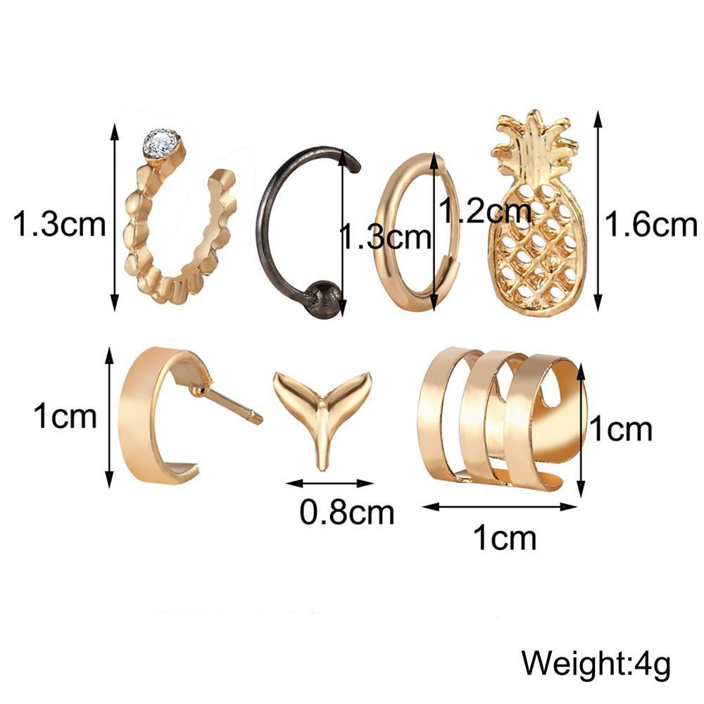 7 Piece Earring Set Goldtone Earring in Goldtone ITALY Design
