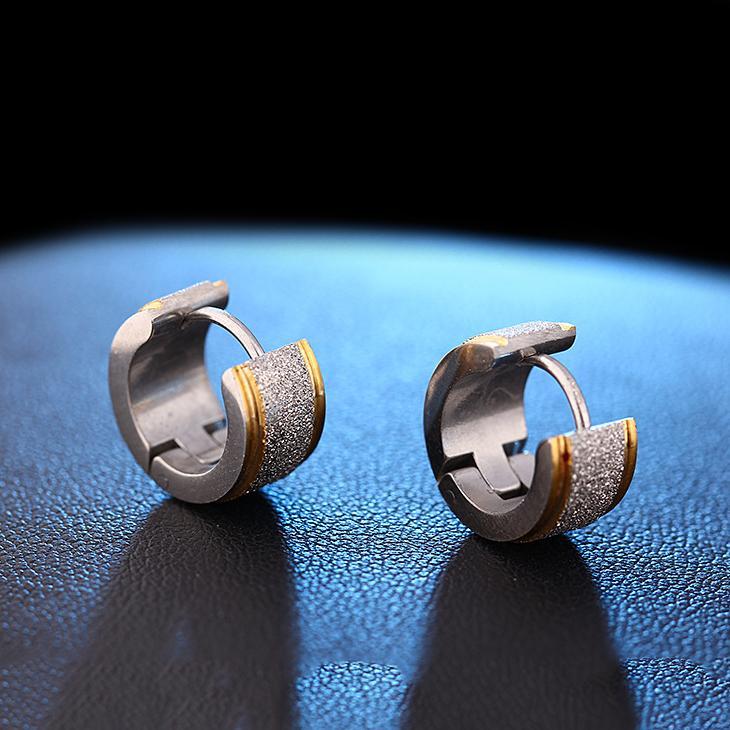 Huggie Earring  Silvertone Earring in  Silvertone ITALY Design