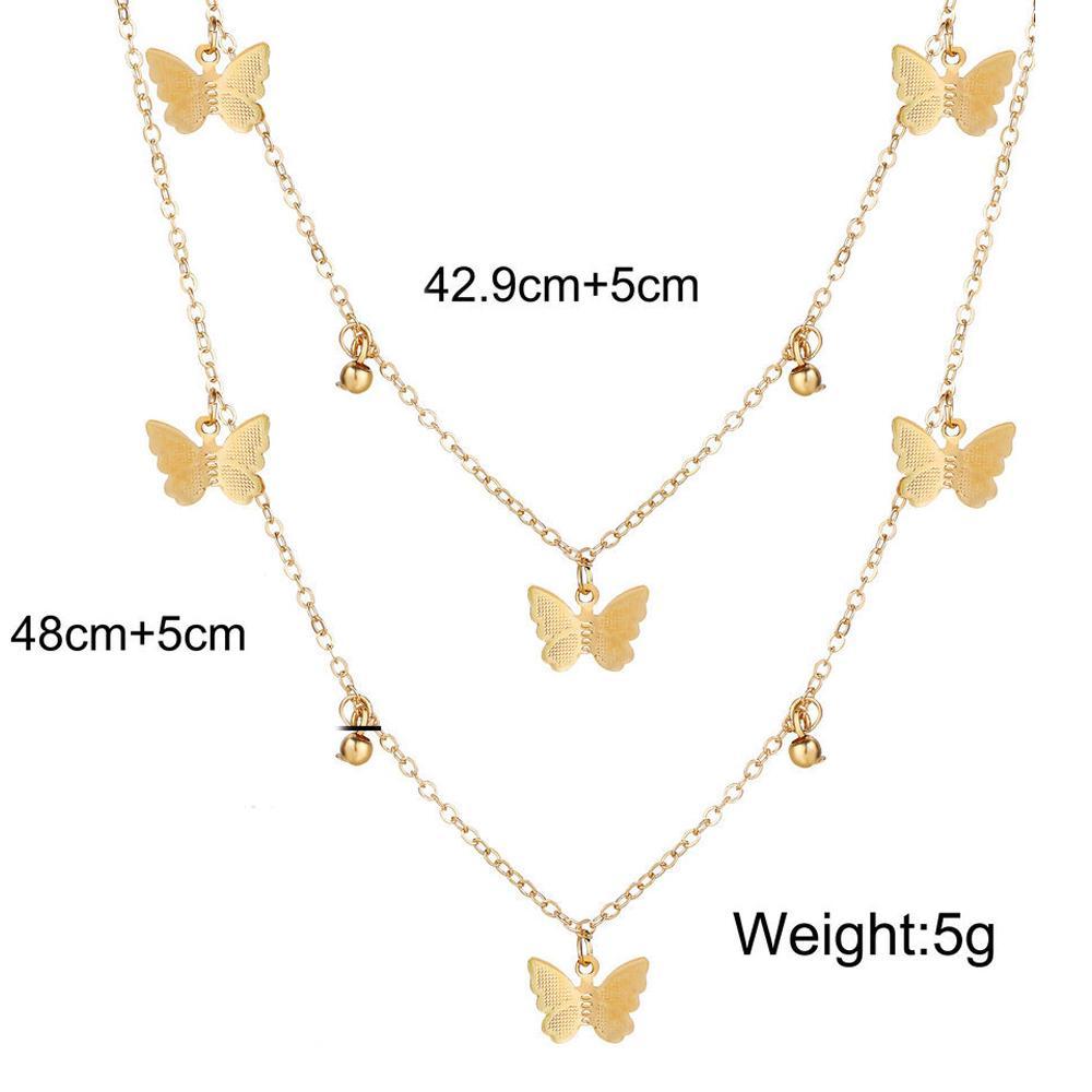 2 Piece Butterfly Drop Necklace Goldtone Necklace in Goldtone ITALY Design