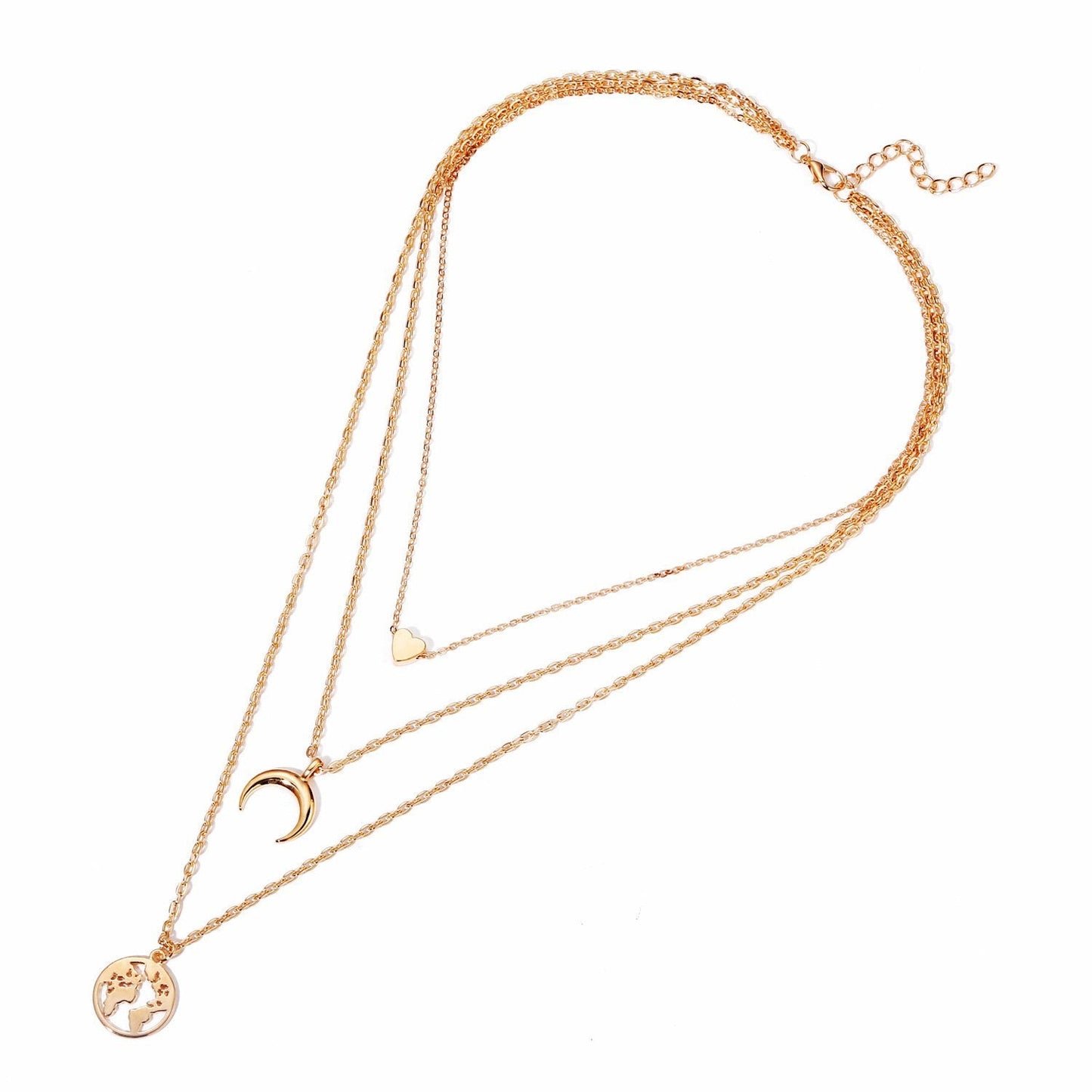 3 Piece Necklace Goldtone Necklace ITALY Design