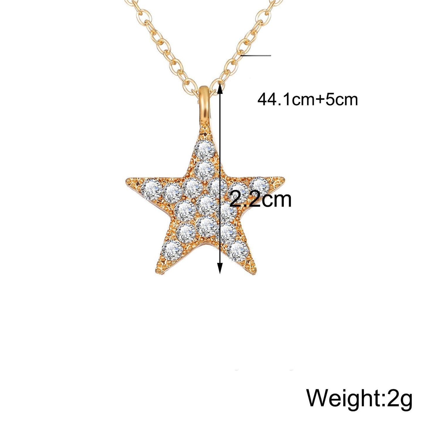 3 Piece Celestial Pave Necklace With Gemstone  Crystals Goldtone Necklace