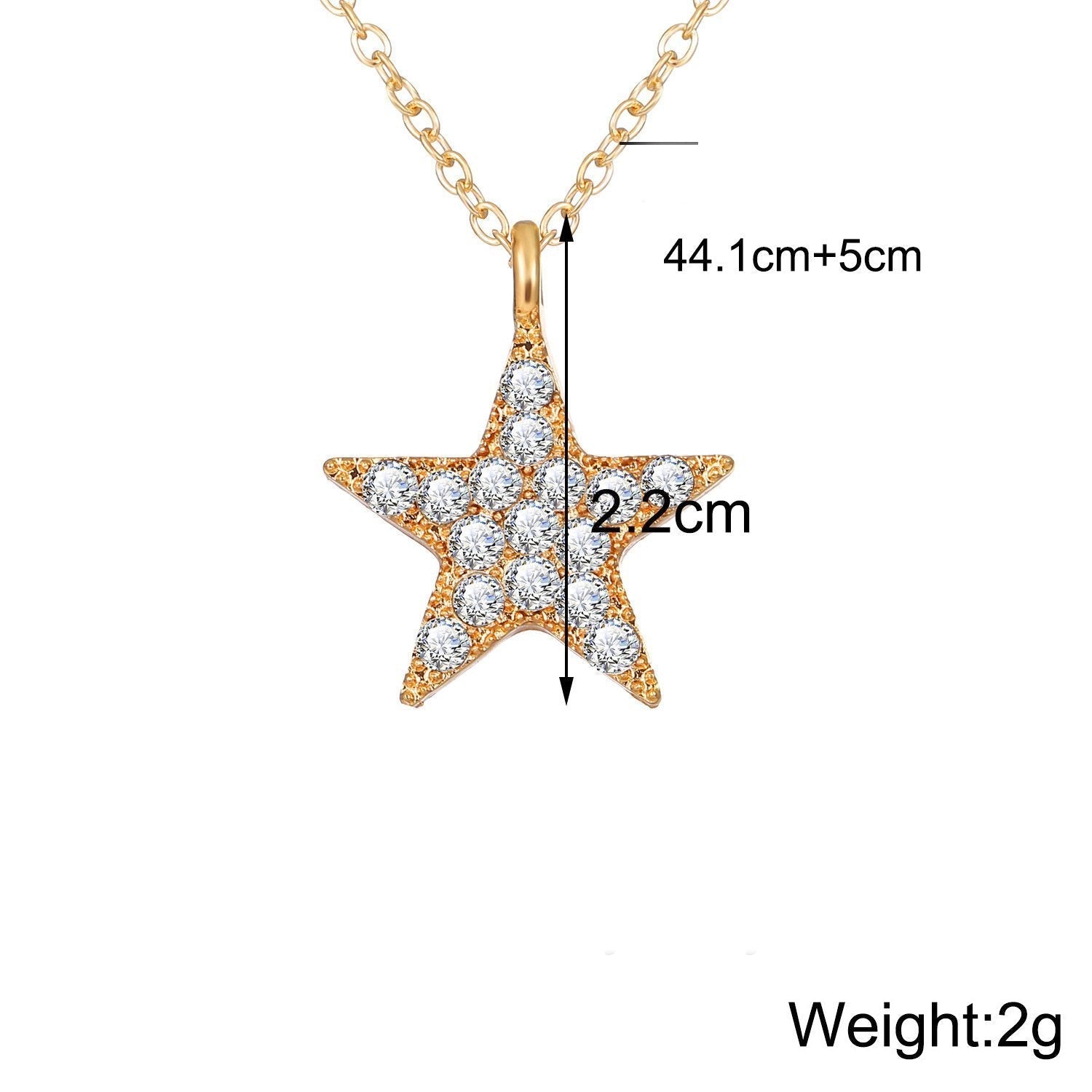 3 Piece Celestial Pave Necklace With Gemstone  Crystals Goldtone Necklace