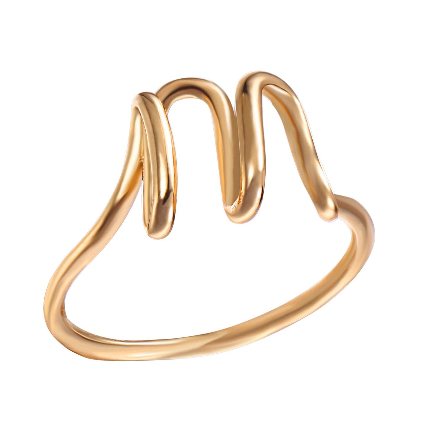 Initial Monogram Ring Goldtone available A-Z ITALY Design