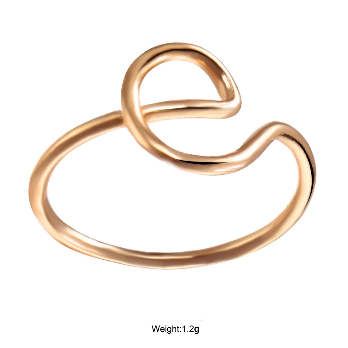 Initial Monogram Ring Goldtone available A-Z ITALY Design