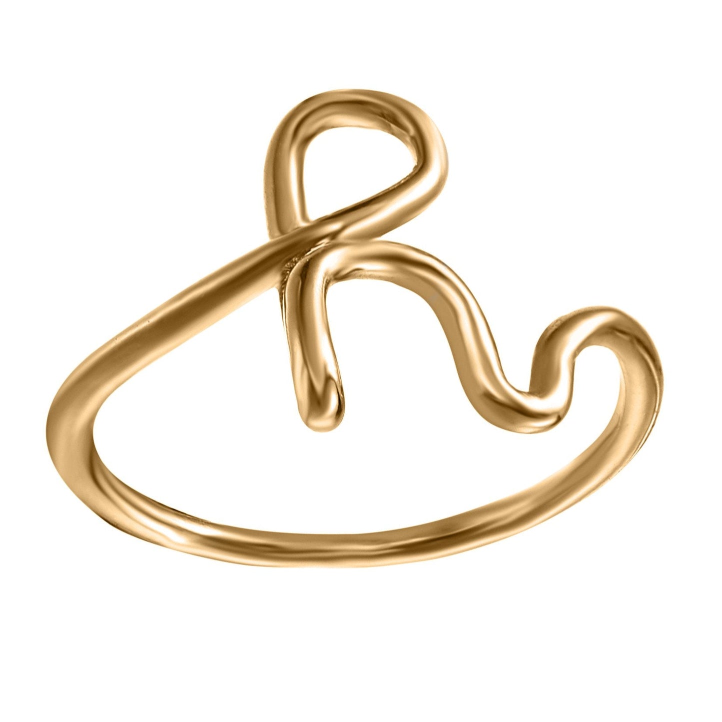Initial Monogram Ring Goldtone available A-Z ITALY Design