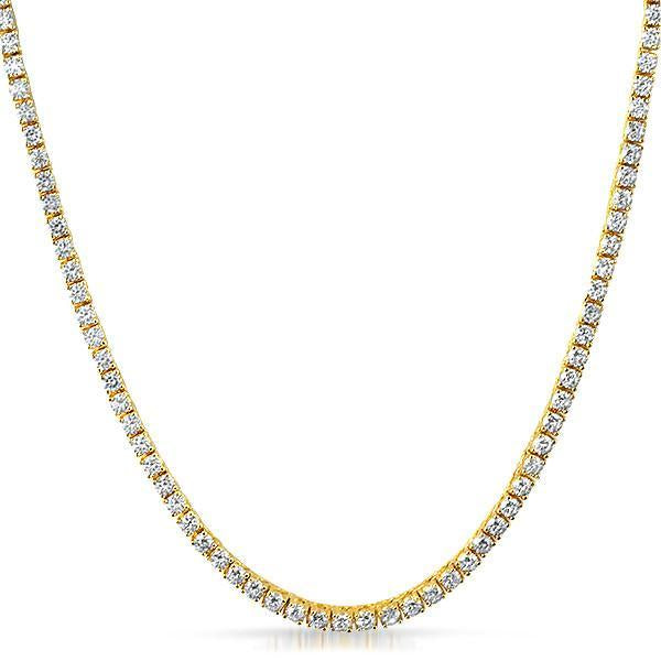 3mm Tennis Necklace with Swarovski Crystals in Goldtone, Necklace, Riakoob Jewelry, Riakoob Jewelry  jewelryjewelry deals, swarovski crystal jewelry, groupon jewelry,, jewelry for mom, 