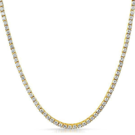 3mm Tennis Necklace with Swarovski Crystals in Goldtone, Necklace, Riakoob Jewelry, Riakoob Jewelry  jewelryjewelry deals, swarovski crystal jewelry, groupon jewelry,, jewelry for mom, 