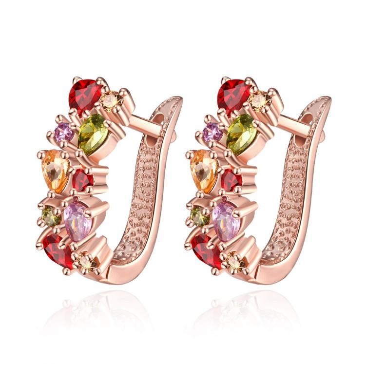 Mona Lisa Crystal Earrings Made with Swarovski Elements - Riakoob Jewelry www.goldennycjewelry.com fashion jewelry for women