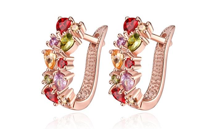 Mona Lisa Crystal Earrings Made with  Elements