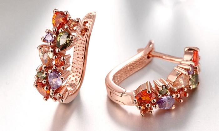 Mona Lisa Crystal Earrings Made with Luxe Elements ITALY Design