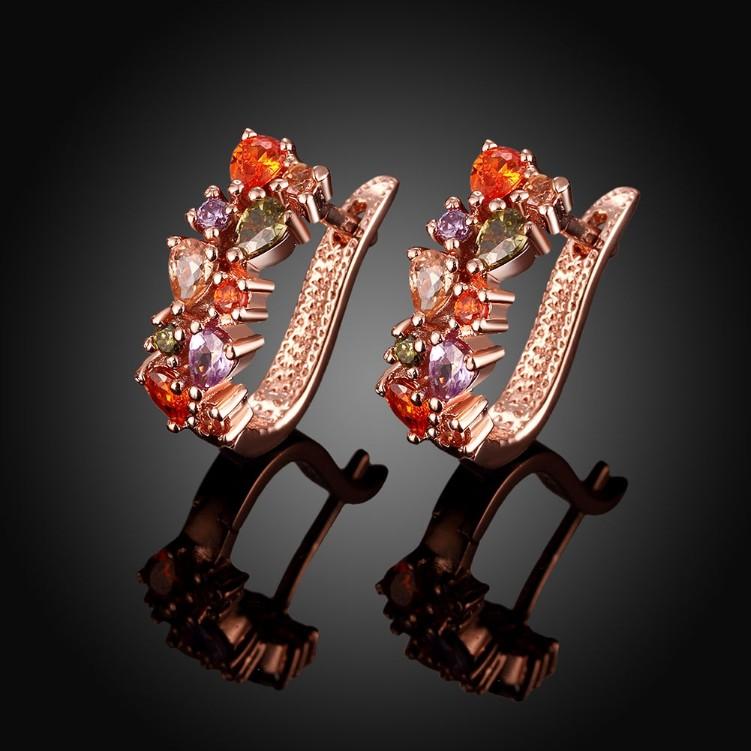 Mona Lisa Crystal Earrings Made with Swarovski Elements - Riakoob Jewelry www.goldennycjewelry.com fashion jewelry for women