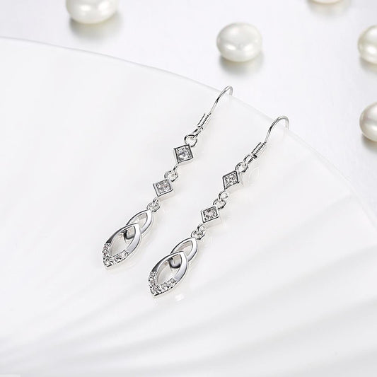 Dangling Infinity Drop Earrings Made with Swarovski Elements, Earring, Riakoob Jewelry, Riakoob Jewelry  jewelryjewelry deals, swarovski crystal jewelry, groupon jewelry,, jewelry for mom, 