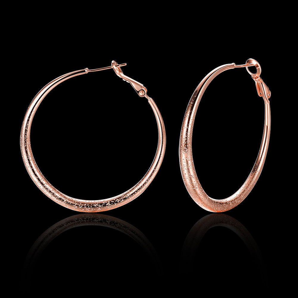 1.6" Round Hoop Earring in Rosegoldtone