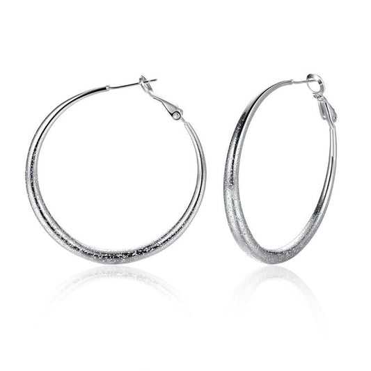 Modern Glitter Layering Hoop Earrings Set in Silvertone, Earring, Riakoob Jewelry, Riakoob Jewelry fashion jewelry, cheap jewelry, jewelry for mom, 