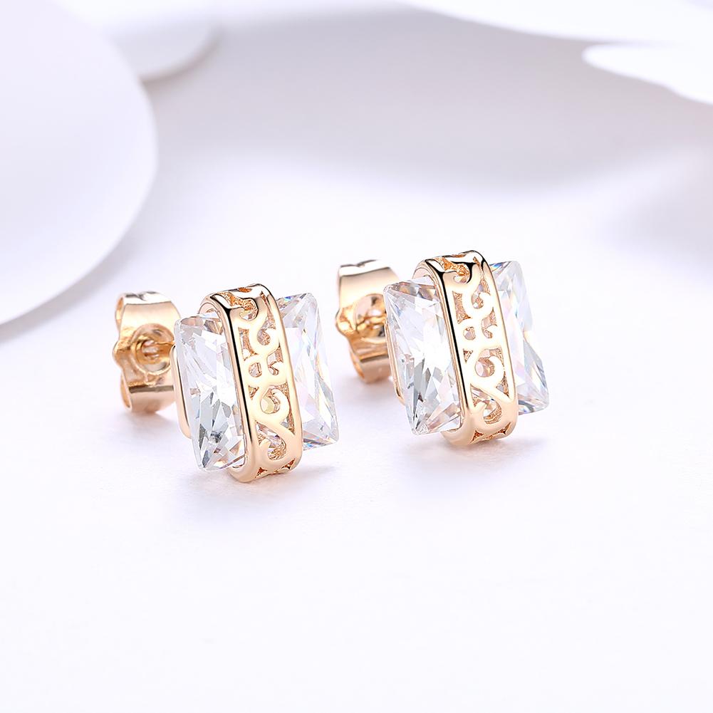 Elements Princess Cut Square Stud