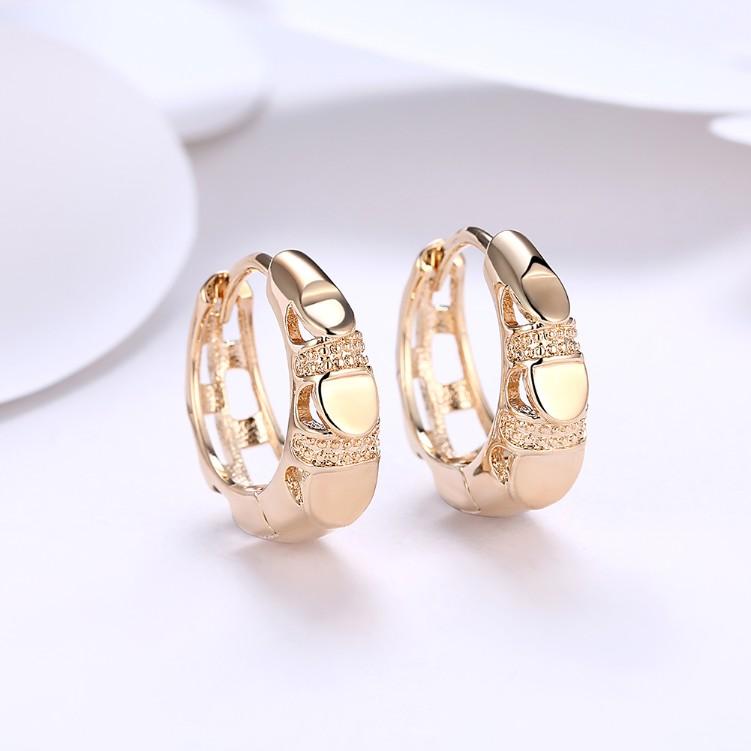 Heart Shaped Classic Huggies Earrings Set in Goldtone, Earring, Riakoob Jewelry, Riakoob Jewelry  jewelryjewelry deals, swarovski crystal jewelry, groupon jewelry,, jewelry for mom, 