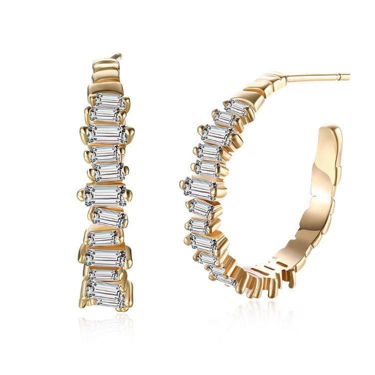 Swarovski Crystal Abstract Crystal Dust Earrings Set in Goldtone - Riakoob Jewelry www.goldennycjewelry.com fashion jewelry for women