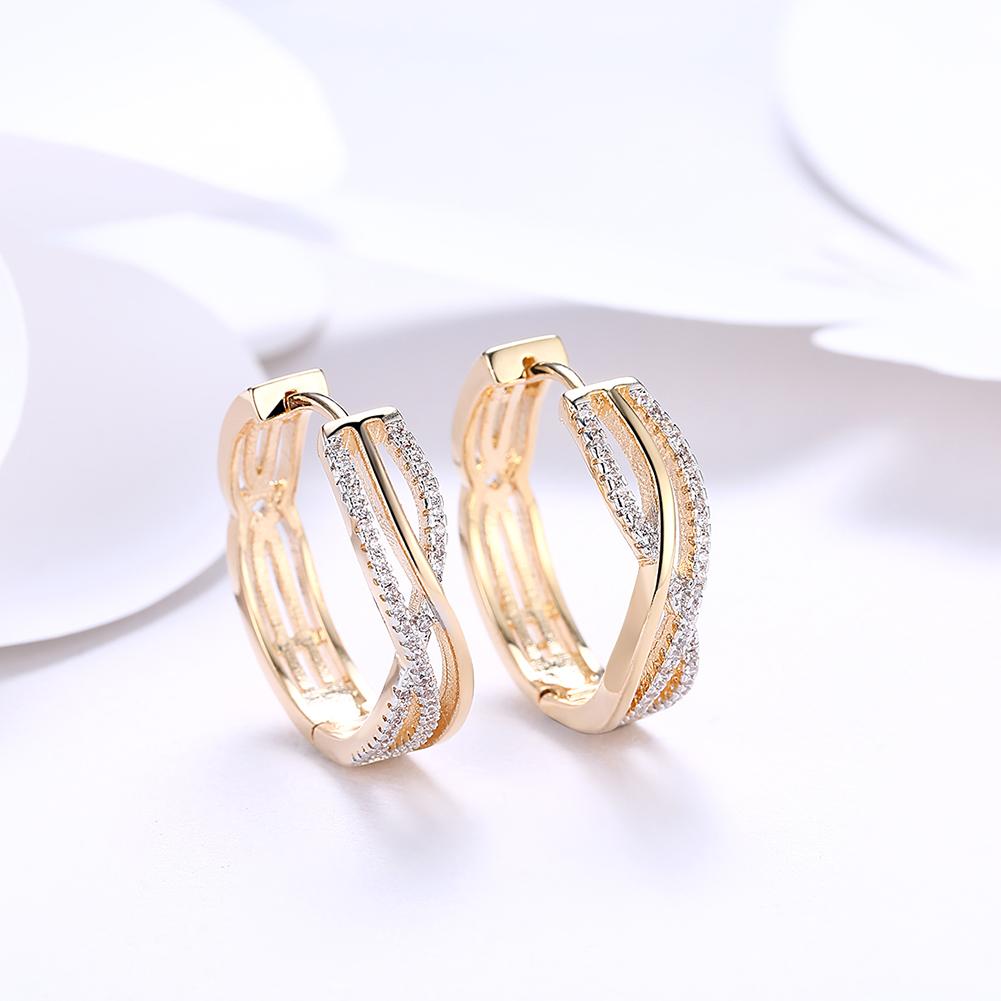 Crystals 2.55 Ct Diamond Created Twist Hoop Earring Earring