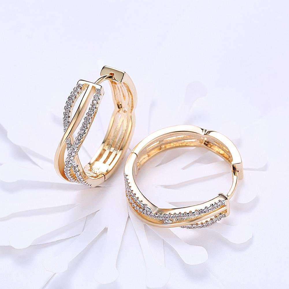 Crystals 2.55 Ct Diamond Created Twist Hoop Earring Earring