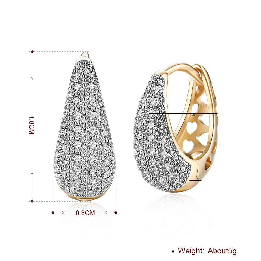 Classic Teardrop Huggie Earring in Goldtone