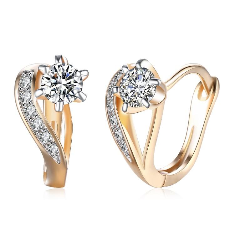 Swarovski Crystal Heart Shaped Pav'e Set in Goldtone - Riakoob Jewelry www.goldennycjewelry.com fashion jewelry for women