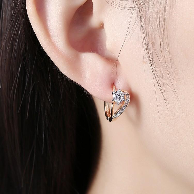 Swarovski Crystal Heart Shaped Pav'e Set in Goldtone - Riakoob Jewelry www.goldennycjewelry.com fashion jewelry for women