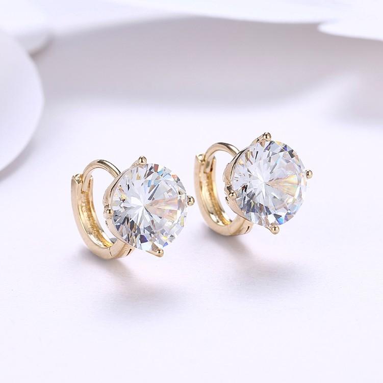 Swarovski Crystal Huggies Set in Silvertone - Riakoob Jewelry www.goldennycjewelry.com fashion jewelry for women