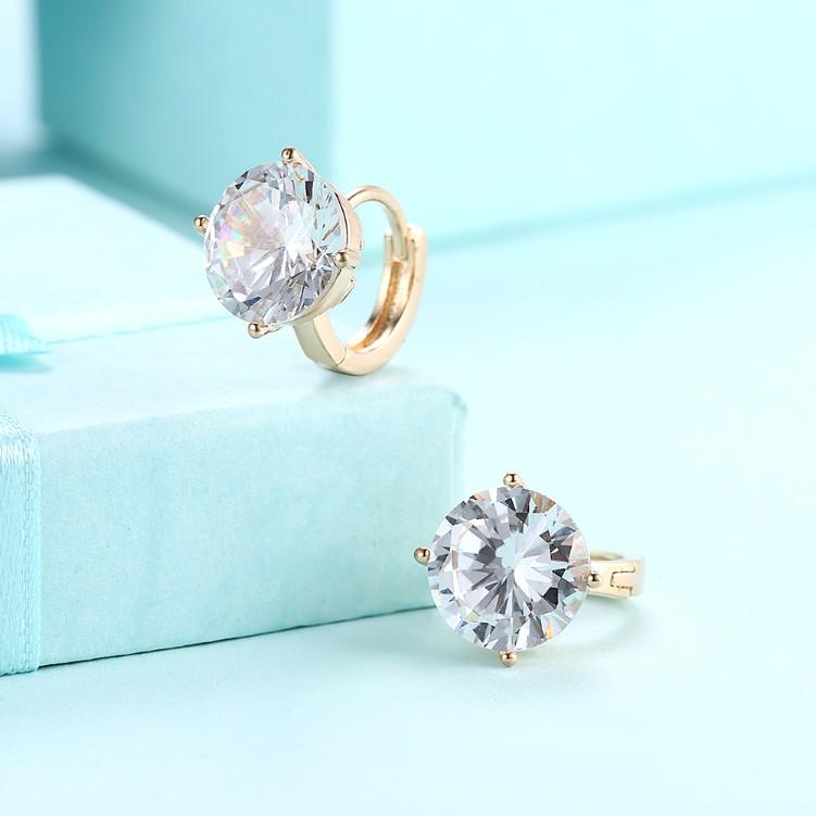Swarovski Crystal Huggies Set in Silvertone - Riakoob Jewelry www.goldennycjewelry.com fashion jewelry for women