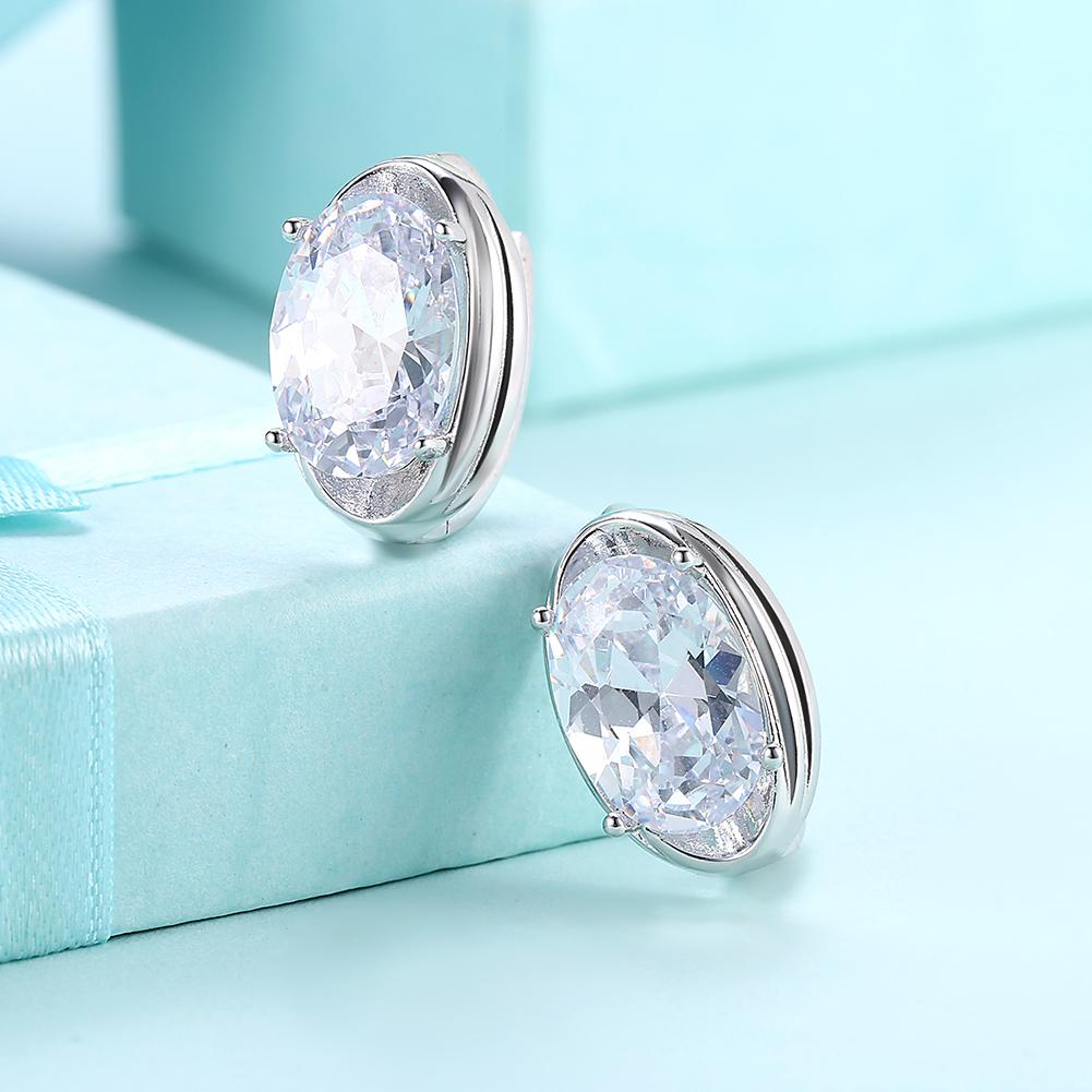 Circular Mid Swarovski Elements Earrings in Silvertone, Earring, Riakoob Jewelry, Riakoob Jewelry  jewelryjewelry deals, swarovski crystal jewelry, groupon jewelry,, jewelry for mom, 