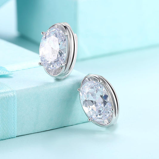 Circular Mid Swarovski Elements Earrings in Silvertone, Earring, Riakoob Jewelry, Riakoob Jewelry  jewelryjewelry deals, swarovski crystal jewelry, groupon jewelry,, jewelry for mom, 