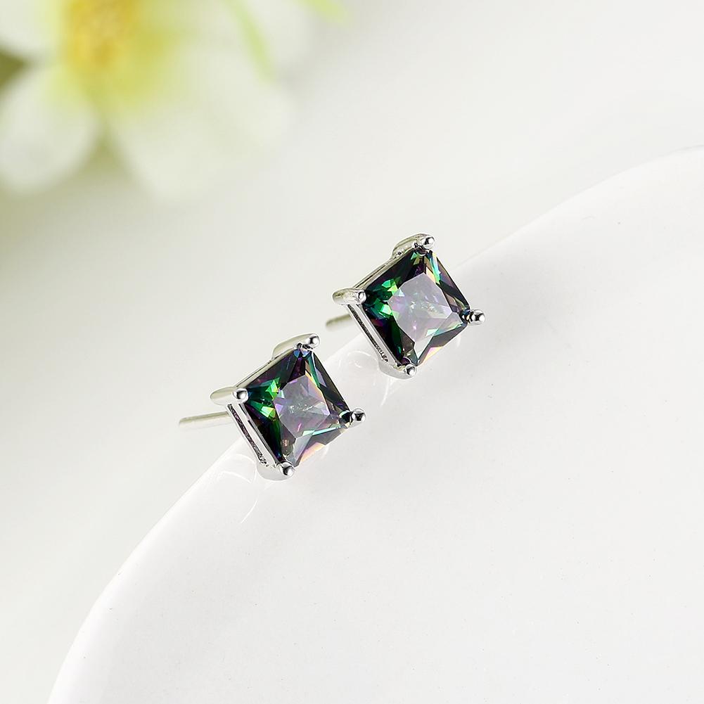 Classic Shaped Mystic Topaz Stud Earrings, Earring, Riakoob Jewelry, Riakoob Jewelry  jewelryjewelry deals, swarovski crystal jewelry, groupon jewelry,, jewelry for mom, 