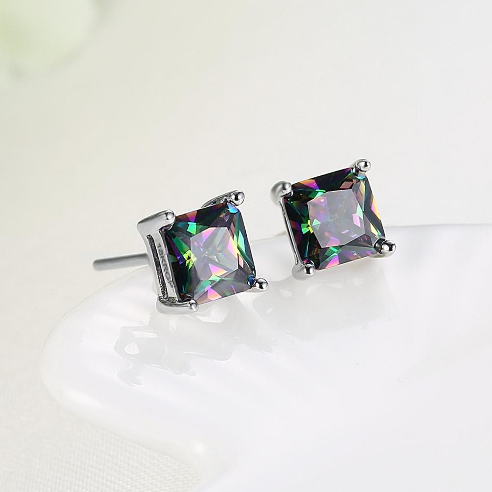 Classic Shaped Mystic Topaz Stud Earrings, Earring, Riakoob Jewelry, Riakoob Jewelry  jewelryjewelry deals, swarovski crystal jewelry, groupon jewelry,, jewelry for mom, 