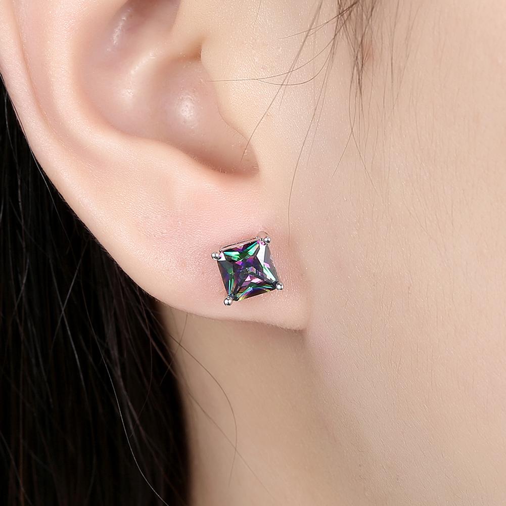 Classic Shaped Mystic Topaz Stud Earrings, Earring, Riakoob Jewelry, Riakoob Jewelry  jewelryjewelry deals, swarovski crystal jewelry, groupon jewelry,, jewelry for mom, 