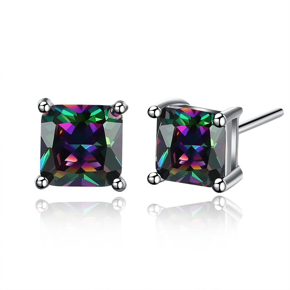 Classic Shaped Mystic Topaz Stud Earrings, Earring, Riakoob Jewelry, Riakoob Jewelry  jewelryjewelry deals, swarovski crystal jewelry, groupon jewelry,, jewelry for mom, 