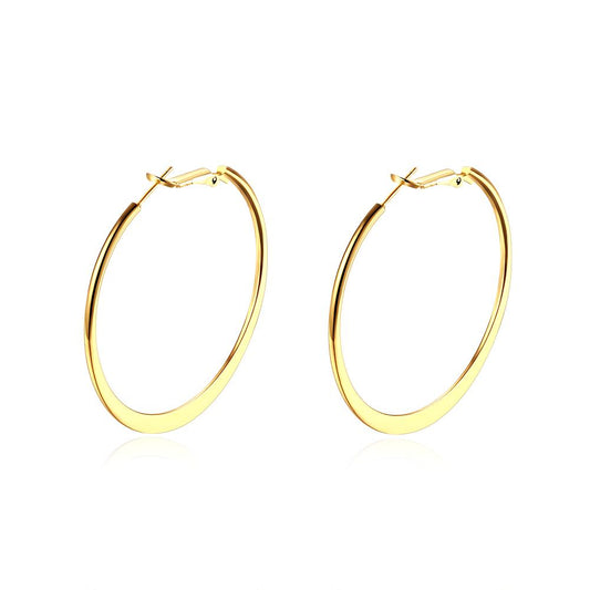 42mm Flat Hoop Earring in Goldtone, Earring, Riakoob Jewelry, Riakoob Jewelry  jewelryjewelry deals, swarovski crystal jewelry, groupon jewelry,, jewelry for mom, 