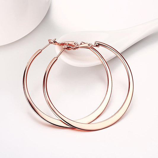 42mm Flat Hoop Earring in Rosegoldtone, Earring, Riakoob Jewelry, Riakoob Jewelry  jewelryjewelry deals, swarovski crystal jewelry, groupon jewelry,, jewelry for mom, 