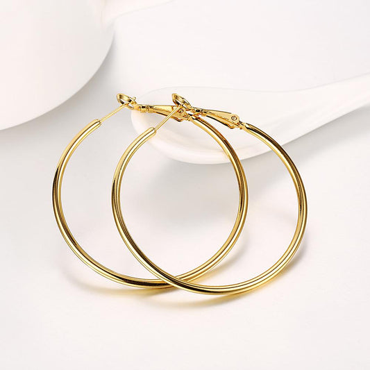 42mm Round Hoop Earring in Goldtone, Earring, Riakoob Jewelry, Riakoob Jewelry  jewelryjewelry deals, swarovski crystal jewelry, groupon jewelry,, jewelry for mom, 