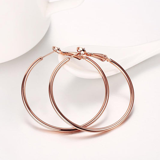 42mm Round Hoop Earring in Rosegoldtone, Earring, Riakoob Jewelry, Riakoob Jewelry  jewelryjewelry deals, swarovski crystal jewelry, groupon jewelry,, jewelry for mom, 