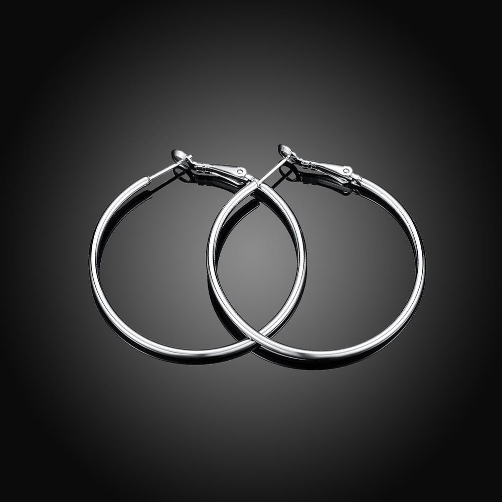 42mm Round Hoop Earring in  Silvertone, Earring, Riakoob Jewelry, Riakoob Jewelry  jewelryjewelry deals, swarovski crystal jewelry, groupon jewelry,, jewelry for mom, 