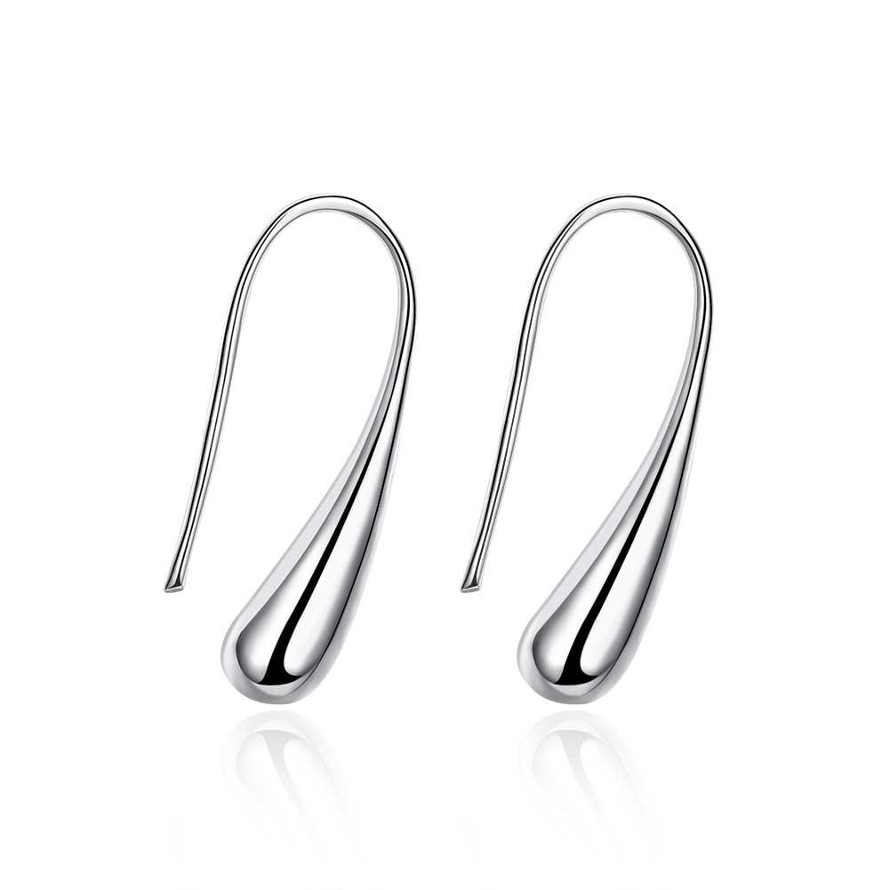 Fish Hook Hoop Earrings in Gold, Rose Gold, White Gold, , Riakoob Jewelry, Riakoob Jewelry  jewelryjewelry deals, swarovski crystal jewelry, groupon jewelry,, jewelry for mom, 