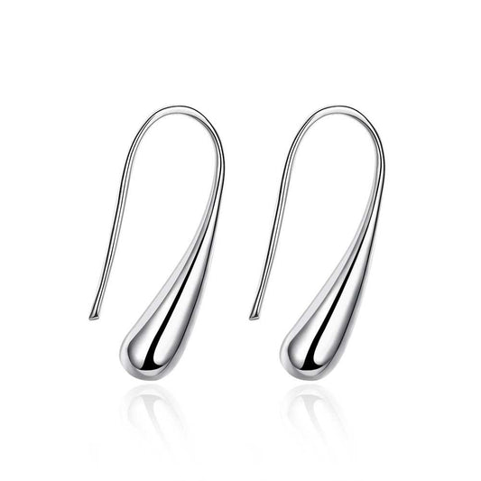 Fish Hook Hoop Earrings in Gold, Rose Gold, White Gold, , Riakoob Jewelry, Riakoob Jewelry  jewelryjewelry deals, swarovski crystal jewelry, groupon jewelry,, jewelry for mom, 